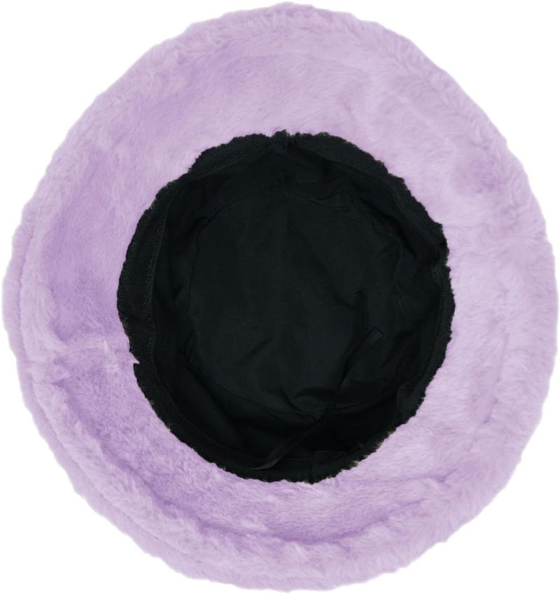 Glory Max Winter Fluffy Plush Bucket Hat Cozy Faux Fur Wide Brim Adjustable Size for Women - Image 3